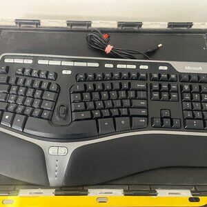Microsoft KU-0462 Natural Black Ergonomic Wave USB Keyboard 4000 v1.0 Tested